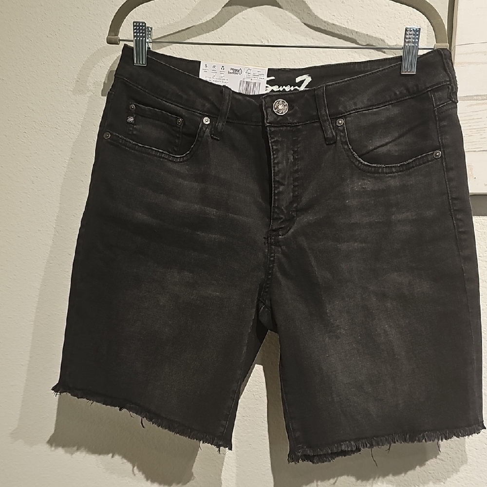 Seven7 Women's Black Jean Shorts